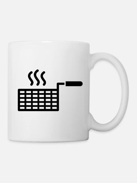 Fritteusenkorb - Tasse - Weiß