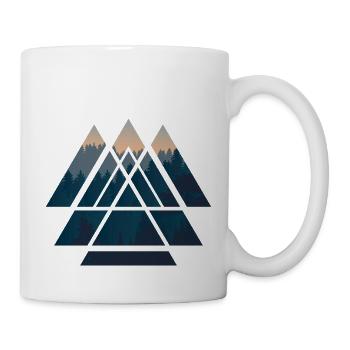 Natur Berge Kunst Gipfel - Tasse - Weiß - Rechts