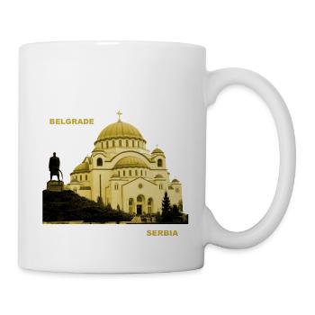 Serbie Belgrade Capitale des Balkans Kiche - Mug blanc - blanc - Droite