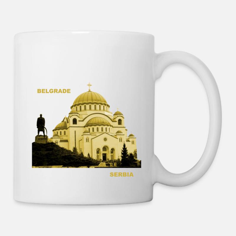 Serbie Belgrade Capitale des Balkans Kiche - Mug blanc - blanc