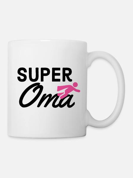 Super granny text with figurine flyer gift idea - Mug - white