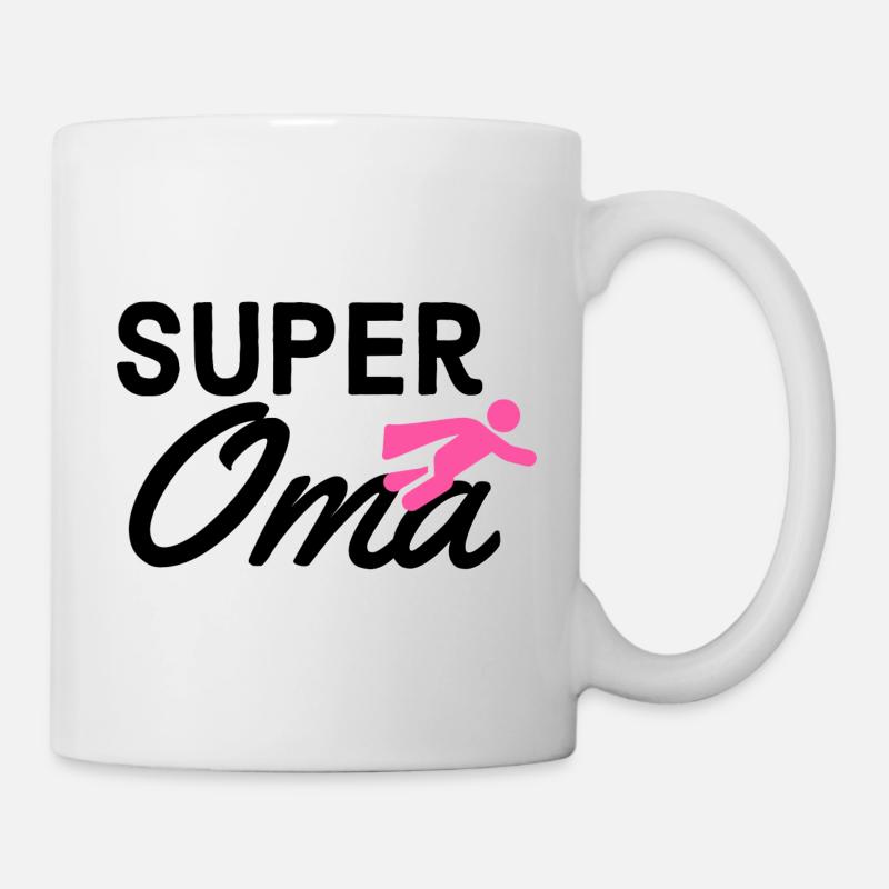 Super granny text with figurine flyer gift idea - Mug - white