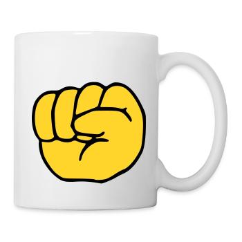 Emoji Fist Sketch Couleur - Mug blanc - blanc - Droite
