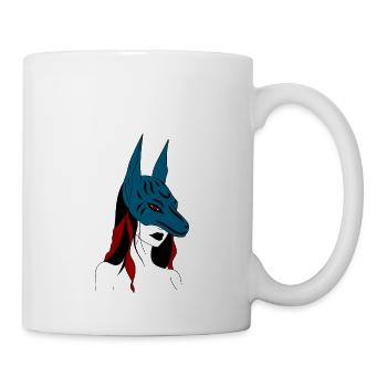 Anime Girl with Anubis Mask - Mug - white - Right