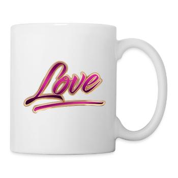 "Love" Purple - Tasse - Weiß - Rechts