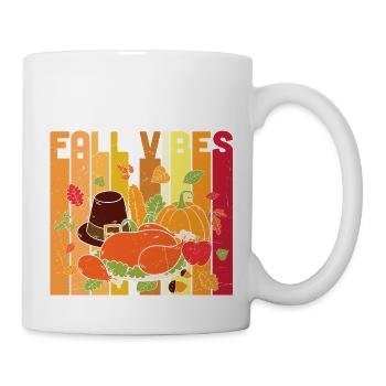 Pumpkin Thanksgiving Fall Vibes - Mug - white - Right