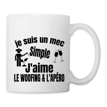 woofing et apéro - Mug blanc - blanc - Droite