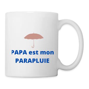 Mon PAPA est Mon PARAPLUIE - Mug blanc - blanc - Droite