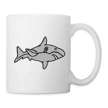 Fish Shark Predator Predator Water Graffiti Ocean - Mug - white - Right