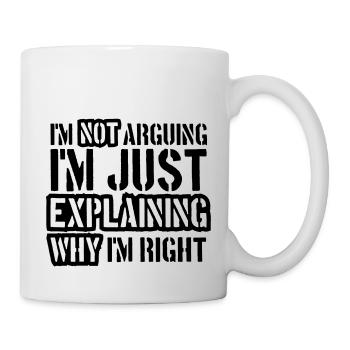 Je ne discute pas - Mug blanc - blanc - Droite
