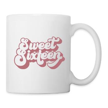 Sweet Sixteen Mignon cadeau de 16 ans - Mug blanc - blanc - Droite
