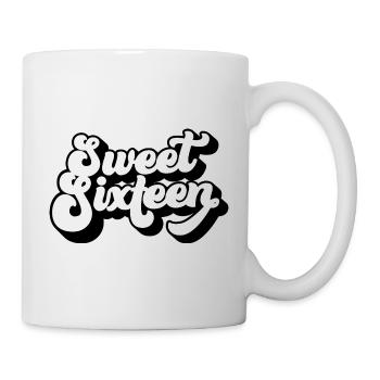 Sweet Sixteen Mignon cadeau de 16 ans - Mug blanc - blanc - Droite