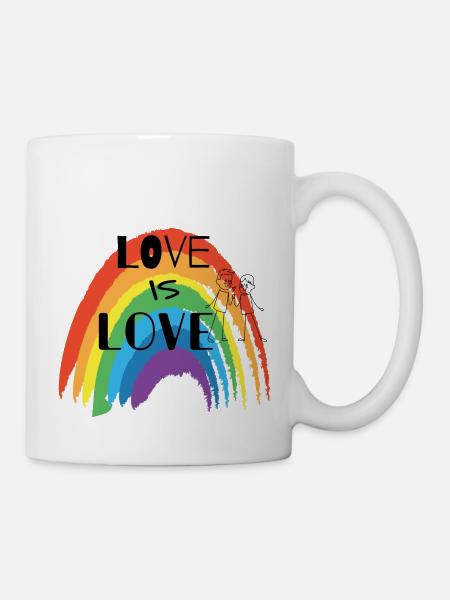 LOVE IS LOVE - Tasse - Weiß