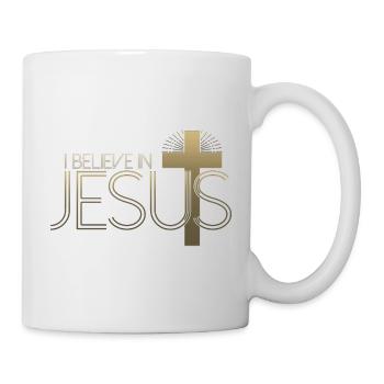 Je crois en Jésus - Croix de Jésus-Christ - Mug blanc - blanc - Droite