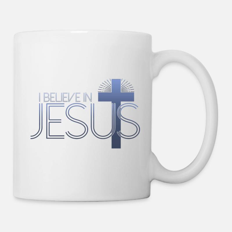 Je crois en Jésus - Croix de Jésus-Christ - Mug blanc - blanc