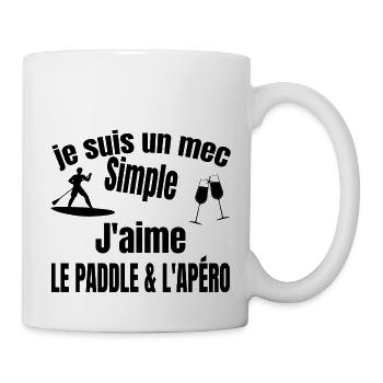 paddle et apéro - Mug blanc - blanc - Droite