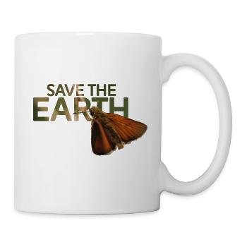 Lettrage Save the Earth - Mug blanc - blanc - Droite