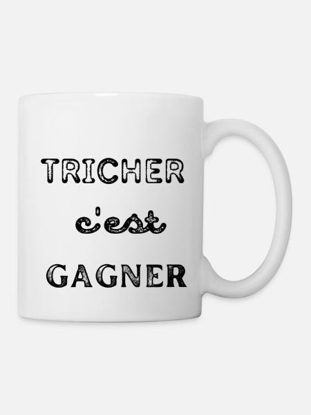 Tricher c'est gagner - Mug blanc - blanc