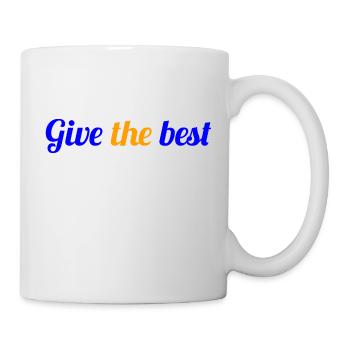 GIVE THE BEST - Citation développement personnel - Mug blanc - blanc - Droite