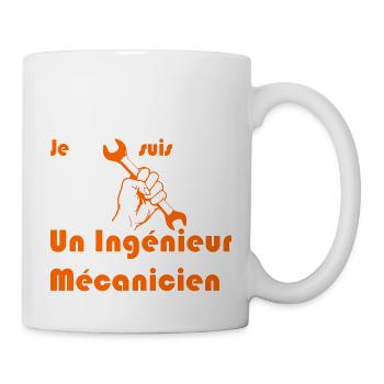 JE suis un ingenieur mécanicien - Mug blanc - blanc - Droite
