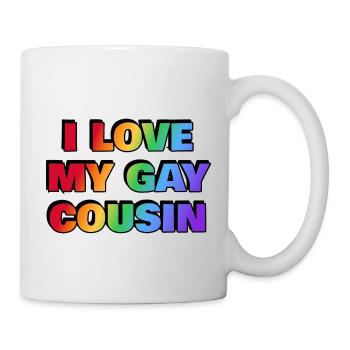 I love my gay cousin - Pride rainbow colors - Mug - white - Right