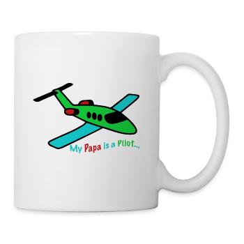 My Papa is a Pilot - Tasse - Weiß - Rechts