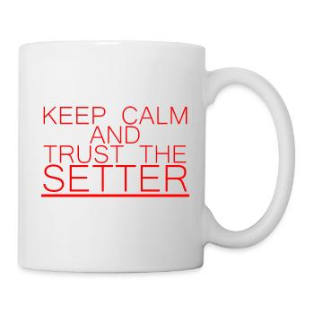 Restez calme et faites confiance au Setter 7 - Mug blanc - blanc - Droite