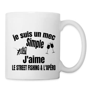 street fishing et apéro - Mug blanc - blanc - Droite