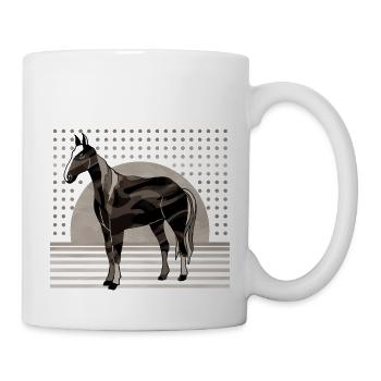 Pferd - Tasse - Weiß - Rechts