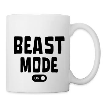 BEAST MODE ON SPORT MUSCLE SALLE MOTIVATION - Mug blanc - blanc - Droite