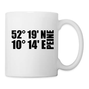 Coordonnées de Peine - Mug blanc - blanc - Droite