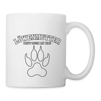 Löwenmutter don't touch my kids Löwenpfote - Tasse - Weiß - Rechts