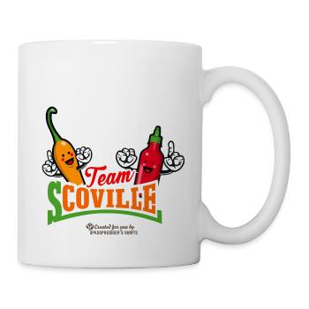 Chili Fan Design Chilischote Sauce Team Scoville - Tasse - Weiß - Rechts