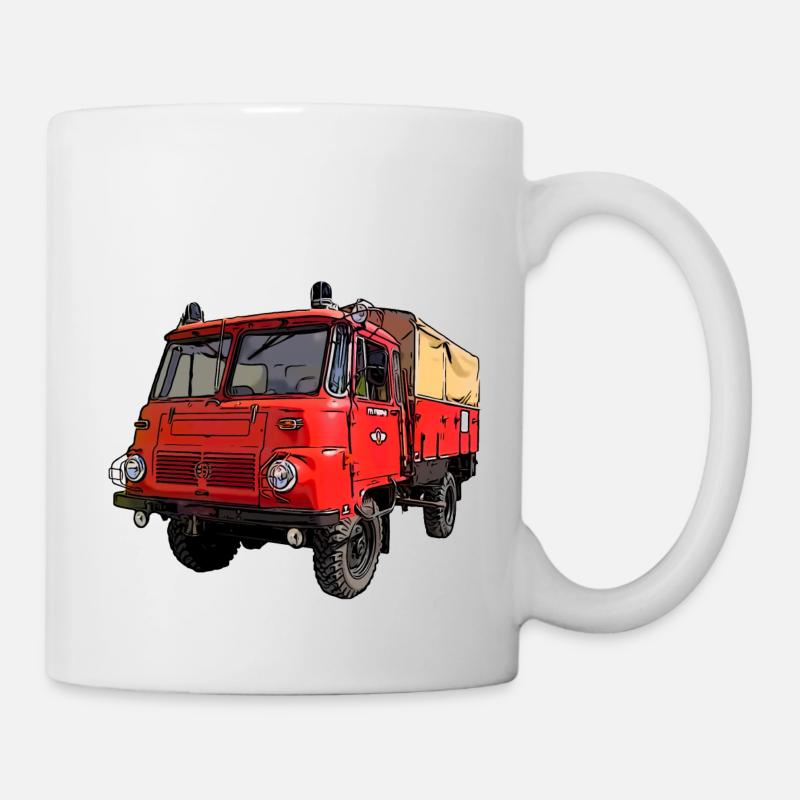 Robur Feuerwehr Oldtimer LO - Tasse - Weiß