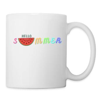 hello summer - Tasse - Weiß - Rechts
