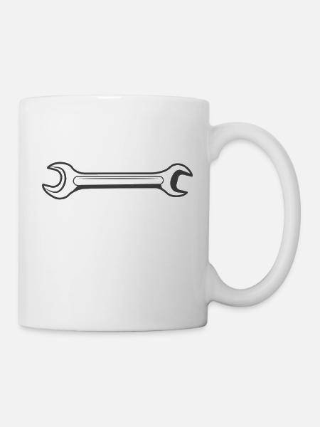 Maul Ringschlüssel - Tasse - Weiß