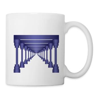Antike 3D-Säulen - Tasse - Weiß - Rechts