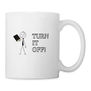'Turn it off' from The Book of Mormon musical - Mug - white - Right