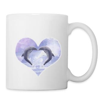 Embrasser les dauphins - Mug blanc - blanc - Droite
