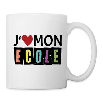J aime mon école - Mug blanc - blanc - Droite