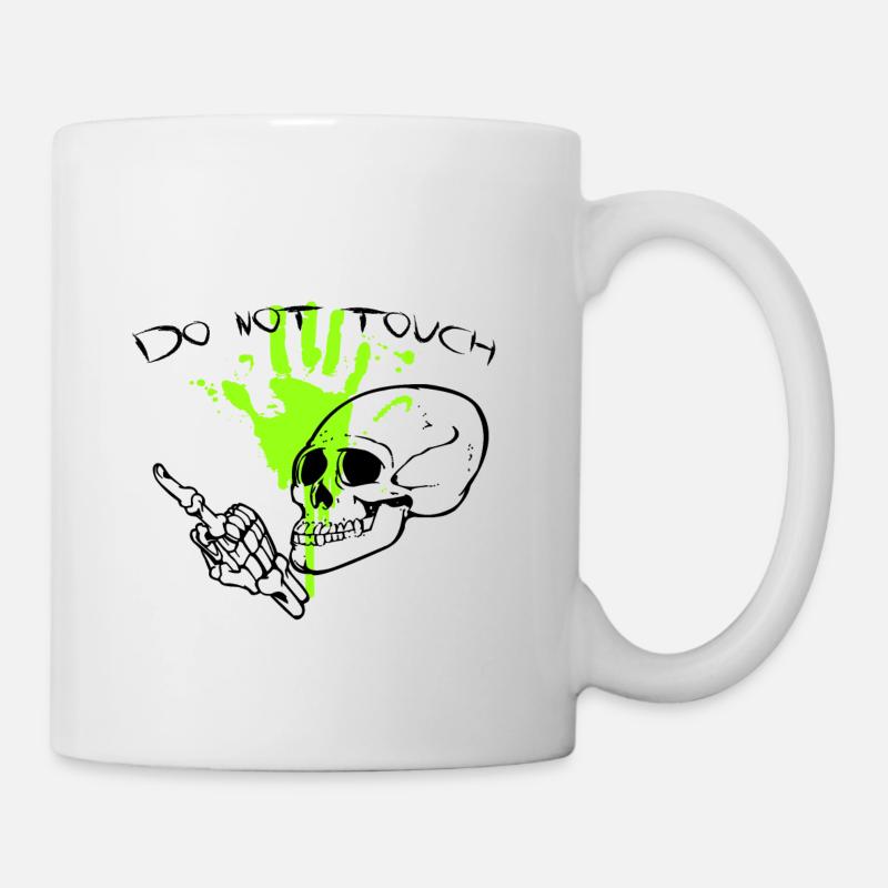 Do not touch totenkopf - Tasse - Weiß