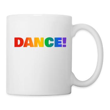 DANCE rainbow text - Mug - white - Right