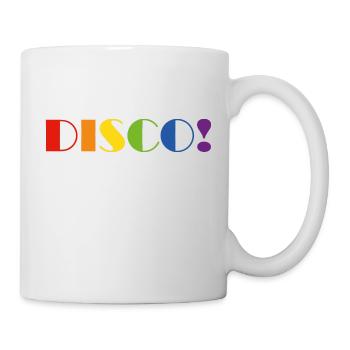 DISCO Regenbogen Text - Tasse - Weiß - Rechts