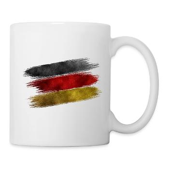 DEUTSCHLAND FLAGGE GLITTER - Tasse - Weiß - Rechts