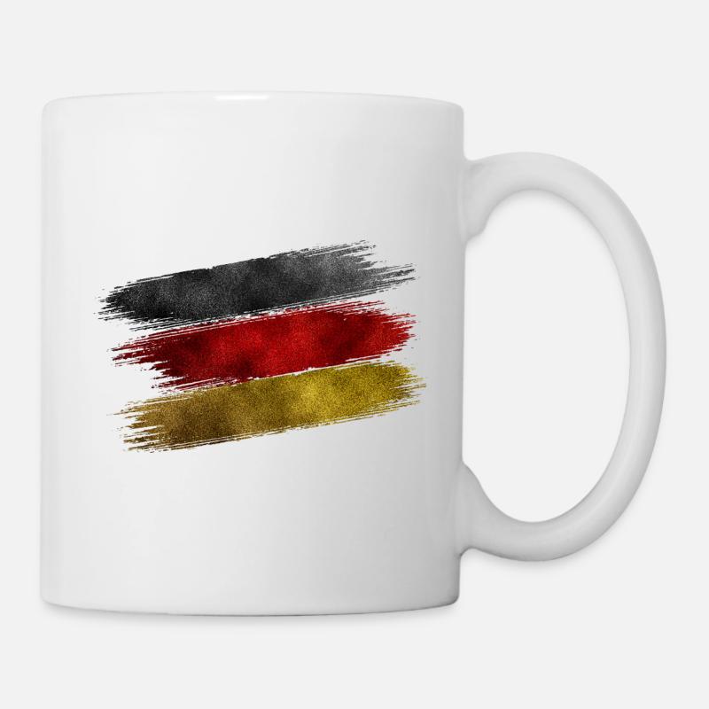 DEUTSCHLAND FLAGGE GLITTER - Tasse - Weiß