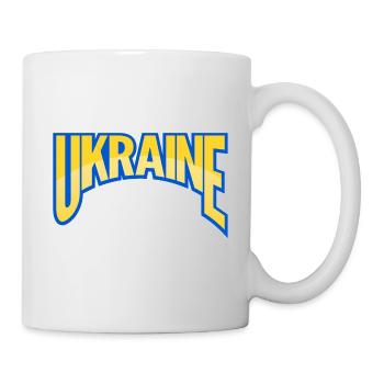 Logo de l’Ukraine Soutenir la paix - Mug blanc - blanc - Droite