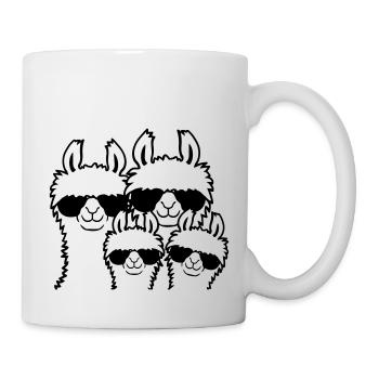 2 Enfants Famille Lama - Mug blanc - blanc - Droite