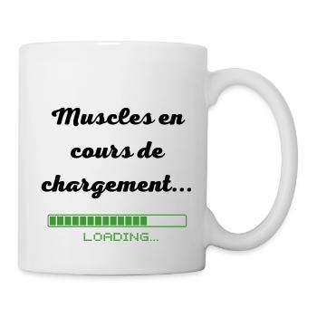 Muscles en cours de chargement... - Mug blanc - blanc - Droite