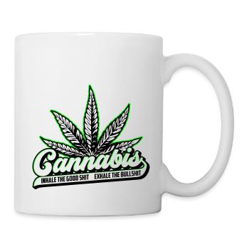 Les couleurs peuvent être modifiées | Cannanis Inhale Exhale - Mug blanc - blanc - Droite