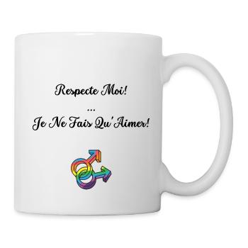Je ne fais qu'aimer (Hommes) - Mug blanc - blanc - Droite